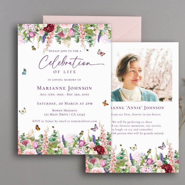 Invitación Celebración de la vida en memoria de las mariposas (Subido por el creador)