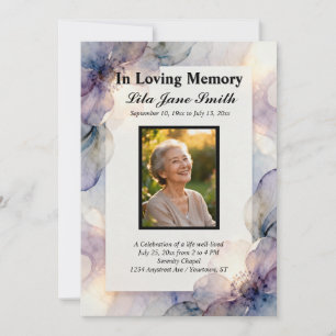 Invitación Celebración de la Vida en Sueño Floral en Memoria