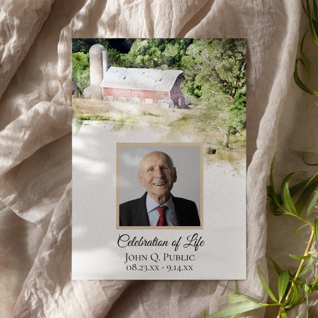 Invitación Celebración de la vida en una granja de campo de g (Subido por el creador)