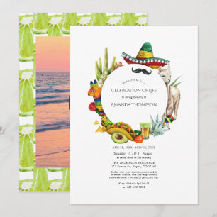 Invitación Celebración de la vida Fiesta Mexicana al estilo a