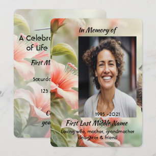 Invitación Celebración de la vida Flor tropical Colibrí