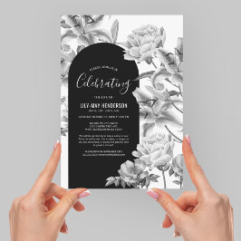 Invitación Celebración de la vida | Floral conmemorativa del 