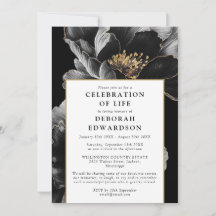 Celebración de la Vida Floral Elegante Moderna