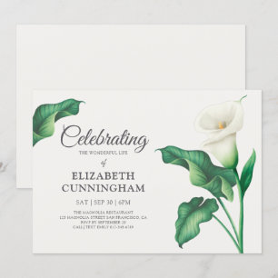Invitación Celebración de la vida Flores vegetales