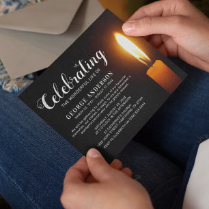 Invitación Celebración de la vida Foto conmemorativa de la lu
