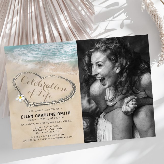 Invitación Celebración de la vida | Foto de Ocean Funeral (Subido por el creador)