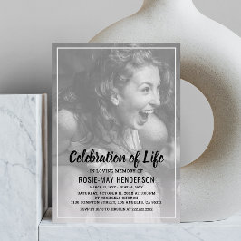 Invitación Celebración de la Vida | Foto Personalizada de Fun