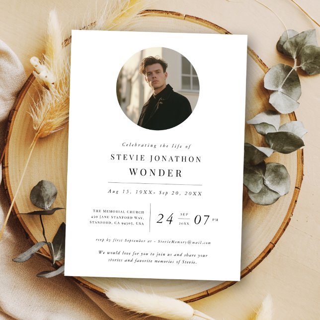 Invitación Celebración de la vida Fotografía del Día del Fune (Subido por el creador)