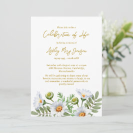 Invitación Celebración de la vida funeral de margarita