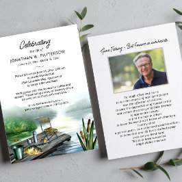 Invitación Celebración de la vida, funeral de pescador