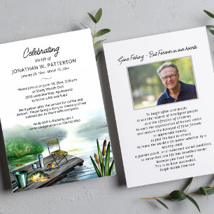 Invitación Celebración de la vida, funeral de pescador