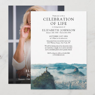 Invitación Celebración de la vida Funeral de Río de Janeiro F