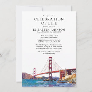Invitación Celebración de la vida funeral de San Francisco