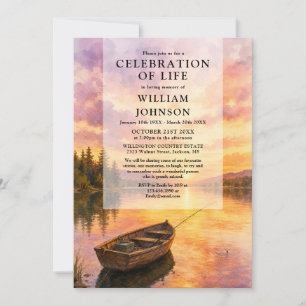 Invitación Celebración de la Vida Funeral del Pescador Acuare