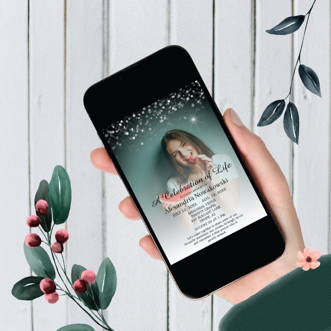 Invitación Celebración de la vida Funeral elegante y de buen  (Subido por el creador)