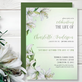 Invitación Celebración de la vida Funeral Floral