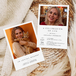 Invitación Celebración de la Vida/Funeral/Memorial 2-Foto