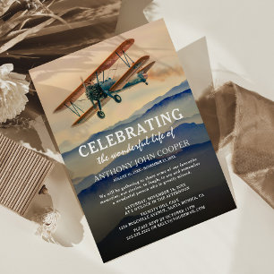 Invitación Celebración de la Vida Funeral Memorial de Pilot