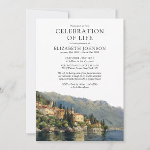 Invitación Celebración de la Vida Funeral Memorial del Lago d
