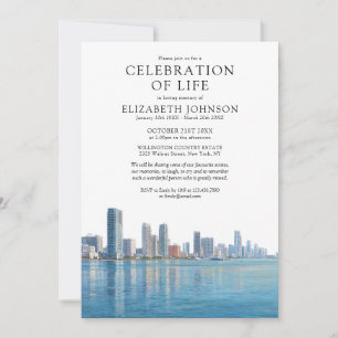 Invitación Celebración de la Vida Funeral Memorial Miami Flor