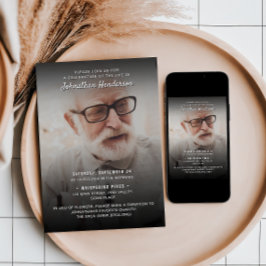 Invitación Celebración de la Vida/Funeral/Recuerdo de 2 Fotos