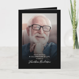 Invitación Celebración de la vida/funeral/recuerdo de cuatro 