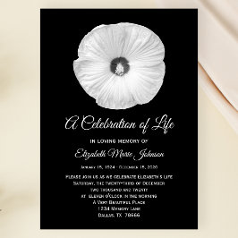 Invitación Celebración de la vida Híbiscus Floral Memorial