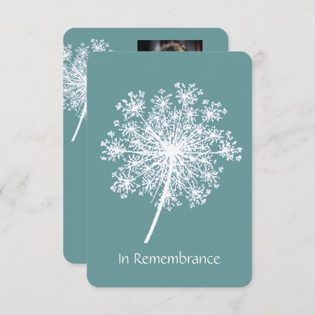 Invitación Celebración de la vida invita a la flor reina Anne (Anverso / Reverso)