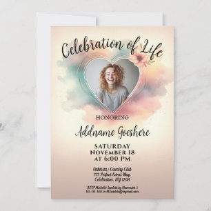 Invitación Celebración de la vida - Mar tranquilo