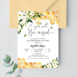 Invitación Celebración de la Vida Memorial de la Abeja Bumble
