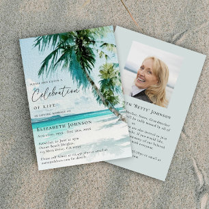 Invitación Celebración de la Vida Memorial de Playa Tropical