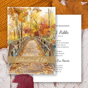 Invitación Celebración de la Vida Memorial del Puente de Otoñ