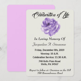Invitación Celebración de la Vida Minimalista Atemporal Moder