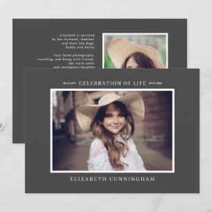 Invitación Celebración de la vida Moda moderna foto elegante