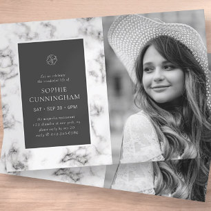 Invitación Celebración de la vida moderna y elegante foto de 