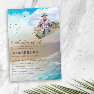 Invitación Celebración de la Vida Océano se Encuentra con el