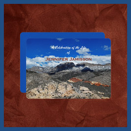 Invitación Celebración de la vida, paisaje del desierto