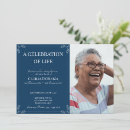 Invitación Celebración de la vida Personalizado funeral elega