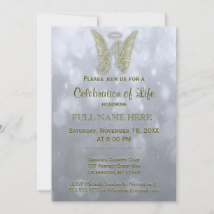 Invitación Celebración de la vida - plata y oro