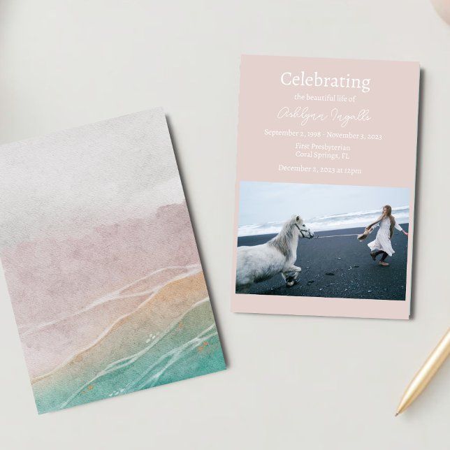 Invitación Celebración de la vida por el funeral de Sandy Bea (Subido por el creador)