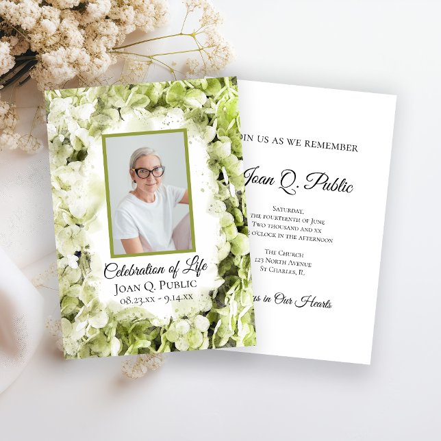 Invitación Celebración de la vida por la acuarela de Hydrange (Subido por el creador)
