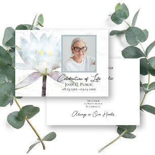Invitación Celebración de la vida por la acuarela de White Wa