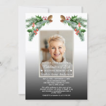 Celebración de la vida ramo de invierno foto memor