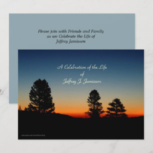 Invitación Celebración de la vida, Sierra Sunrise, Montaña