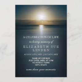 Invitación Celebración de la vida| Sol sobre el océano