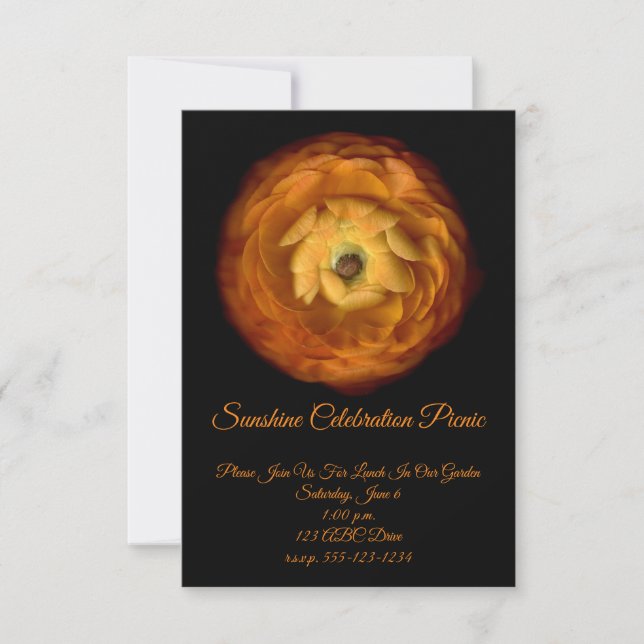 Invitación Celebración de las flores de medianoche o del sol (Anverso)
