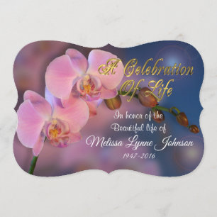 Invitación Celebración de las orquídeas del rosa de la