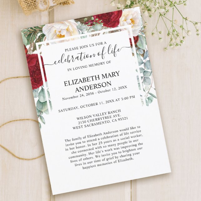 Invitación Celebración de las rosas rojas conmemorativas del  (Subido por el creador)