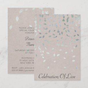 Invitación Celebración de Live Vip Silver Pastel