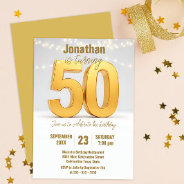 Invitación Celebración de los 50 años de oro con String Light